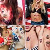 HFLKKC 10 Sheets 4th of July Temporary Tattoos Stickers Patriotic Independence Day Stickers Patriotic Tattoos Stickers for USA Memorial Day Veterans Day