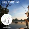 RUNCL Braided Fishing Line, Abrasion Resistant Durable Fishing Line for Saltwater Freshwater, No Stretch, Smaller Diameter, Hi Vis Rainbow Color Measure Line, 328-1093 Yds