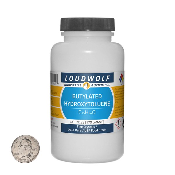 Butylated Hydroxytoluene / 6 Oz Bottle / 99% USP Food Grade/Granular Crystals