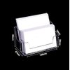 DNHCLL 1 Pack Clear Business Card Holder 2 Tiers Plastic Card Stand Organizer Card Holder Display for Home Office, Desktop, and Counter, 120 Cards Capacity