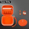 Boobowl Hard Case Compatible with SIMO/for Skyroam Solis Lite 4G LTE Portable WiFi Mobile Hotspot, Travel Router Storage Bag with Mesh Pocket for Rechargeable Batteries, Charger (Box Only) - Orange