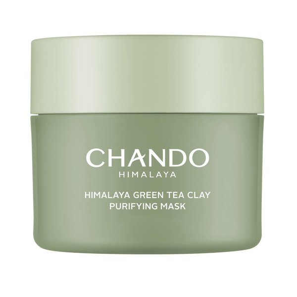 CHANDO HIMALAYA Green Tea Clay Purifying Mask 100g/3.53oz, Pore Clearing Clay Mask with Green Tea Extract and Portulaca Extract, Oil Control Mask for Oily, Combination Skin