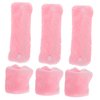 DRESSOOS 6pcs Fleece Sponge Hair Curler Rollers, Heatless Spiral Curling Iron Home Tools for Overnight Curls, Sleep in Curly Pink