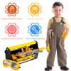 Zealous Kids Tool Set for Boys,Toddler Tool Set with Kids Tool Box & Electronic Toy Drill,Construction Pretend Play Tools for Kids,Toys for 3 4 5 Year Old Boys,Toddler Boy Toys