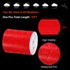 PATIKIL 2 Inch x 10 ft Reflective Tape, 1 Roll Waterproof Self Adhesive High Visibility Caution Warning Safety Tape Reflector with Scraper for Trucks Trailers Cars, Red