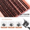 Uranian DIY Eyelash Extensions Cluster Lashes Black 63pcs Faux Mink Lashes 10-14mm Mixed Length Individual Lash Natural C Curl False Eyelashes for Women and Girls （Black）