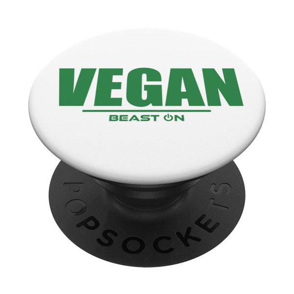Vegan in green bodybuilding fitness motivation gym vegan PopSockets Swappable PopGrip