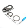 MECHCOS Metal Keychain Car Fob Key Chain Holder Clip with Detachable Valet Key Ring & Anti-lost D-ring for Men and Women - Gunmetal