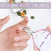 Cuticle Trimmer with Cuticle Pusher and Scissors, Cuticle Remover Professional Durable Pedicure Manicure Tools, Stainless Steel Cuticle Nipper Cutter Clipper for Fingernails and Toenails (Pink)