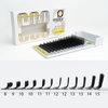 SEEDEW 3D Lash Extensions, 0.10mm LU/M Curl MIX8-15mm 12 Rows/Tray, W Shape Flat Stem, PBT Natural Eyelash Grafting for Beginner Artist, Lash Tech, Beauty Salon(3D-Matte Black-0.10-LU-MIX8-15mm)