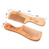 Handmade Wooden Hair Comb for Curly Wide Toothed Wooden Comb, anti-Static and Barrier-free Hand Brushing Beard, hair, Suitable for Women, Male Static Natural Wood (2PCS handle)