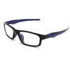 ColorViper Sports Double Injection Readers Flexie Reading Glasses (BLACK BLUE, 1.25)