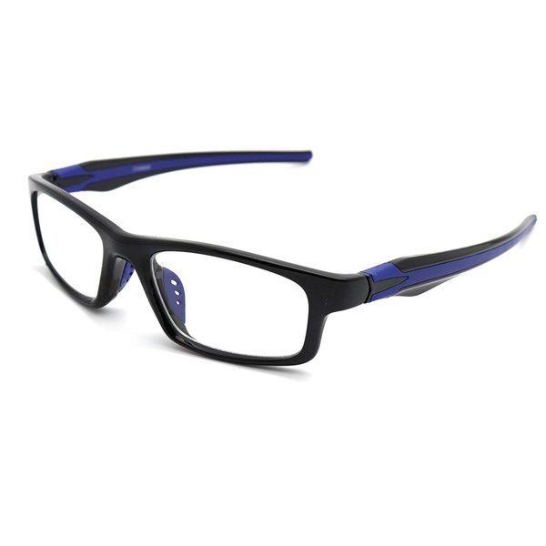 ColorViper Sports Double Injection Readers Flexie Reading Glasses (BLACK BLUE, 1.25)