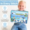 MOMOTOYS Sewing Kit for Kids, Fun & Educational Arctic Animals Sew Craft Set for Boys and Girls Ages 8-12, Complete Beginner Sewing Kit with Felt Plushie for Creative DIY Projects