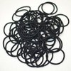 Herina 60pcs Black Hair Ties For Ponytail Holder No Damage Hairtie Elastic Nylon ubber Bands For Thick Hair 4mm 2.15in(55mm) Hair Tie For Man And Women