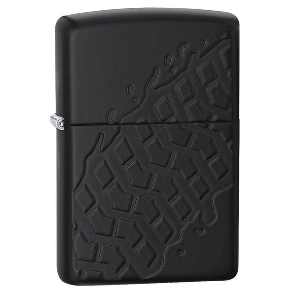 Zippo Armor Tire Tread Black Matte Pocket Lighter