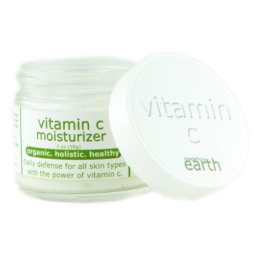 Made from Earth Vitamin C Moisturizer - Organic Anti-Aging Cream for Face, Eyes and Neck, 2 oz