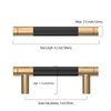 Asidrama 10 Pack 3 Inch(76mm) Matte Black and Champagne Bronze Cabinet Pulls Knurled Cabinet Handles Cupboard Handles Kitchen Cabinet Hardware for Cupboard Drawer Pulls