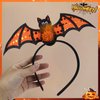 Totelux Halloween Bat Headband Sequins Hair Band Glitter Orange Bat Hair Hoop Hair Accessories for Women Adult Halloween Festive Party Supplies