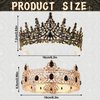 2 Pcs Prom King and Queen Crowns Set King Crowns for Men Royal Crown with Black Rhinestone Crystal Crowns for Women Crown Tiara Costume Headwear for Wedding Halloween Homecoming Party Decorations