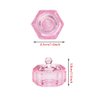 GBSTORE 2 Pcs Glass Crystal Cup with Lid,Nail Art Acrylic Liquid Powder Dappen Dish Cups Bowl Glassware Tools,Pink