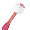 Brilliant Soft Bristle Toothbrush for Adults - Round Brush Head Micro-Fine, Rounded-Tip 360 Degree All Around Bristles, Sensitive Tooth Brush, Oral Hygiene Products, Red, 6 Count