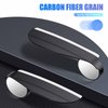 QODOLSI 2 PCS Car Rearview Blind Spot Mirror Rain Eyebrow Integrated, 2-in-1 Carbon Fiber Rain Eyebrow Reflective Protection Shield, Adjustable Expanded View Reversing Mirror, Universal Car (Black)