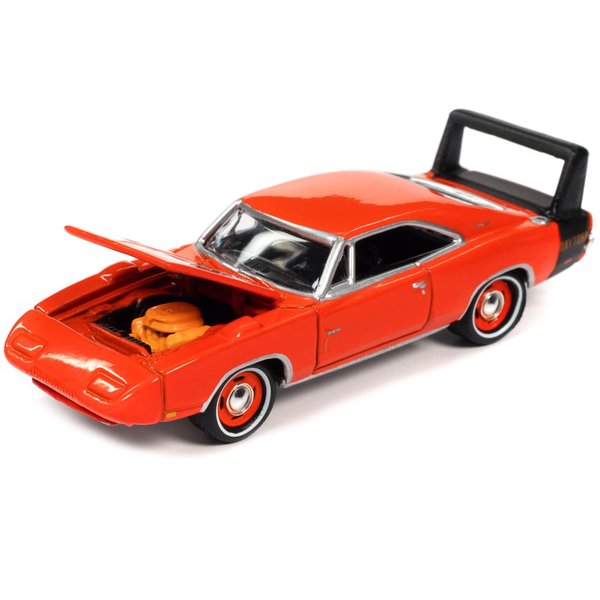 1969 Charger Daytona HEMI Orange with Black Tail Stripe MCACN Limited Edition to 4332 Pieces Worldwide Muscle Cars USA Series 1/64 Diecast Model Car by Johnny Lightning JLMC031-JLSP288A