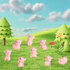 8pcs Miniature Pig Figurines, Pig Cake Topper Cupcake topper, Mini Pig Cerdo Characters Toy, Pig Cake Decorations for Kids Birthday Baby Shower Pig Theme Party Supplies