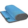 Youphoria Yoga Microfiber Towel Non-Slip Yoga Mat Towel - Hot Yoga Towel for Sweat & Grip... (Blue Towel/Gray Stitching)
