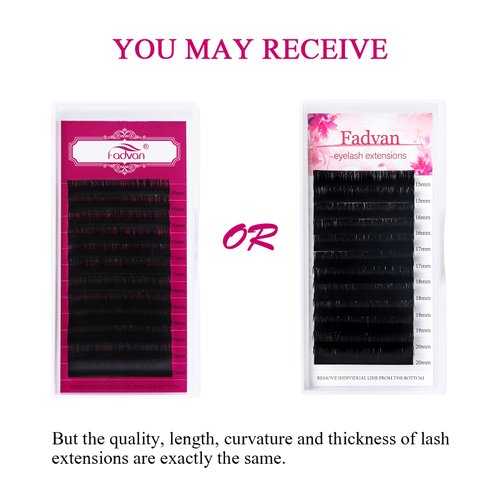 Eyelash Extensions D Curl 0.07mm 15-20mm Mixed Tray Not Easy Fans Classic Lashes Individual Lashes Lash Extensions Supplies Matte Black Single Eyelashes by FADVAN (0.07mm-D, 15-20mm Mix)