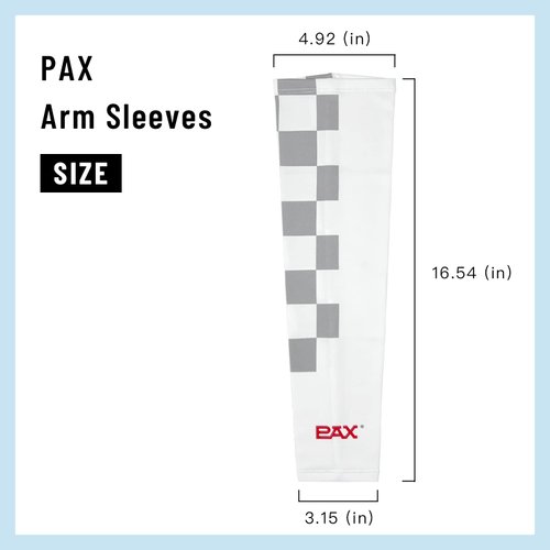 PAX Sports Bike anti-UV UPF 50+ Arm Sleeves, Sun Protection, Warm In Winter And Cool in summer, Moisture Wicking, Breathable Cycling Working, White & Gray Plaid, M