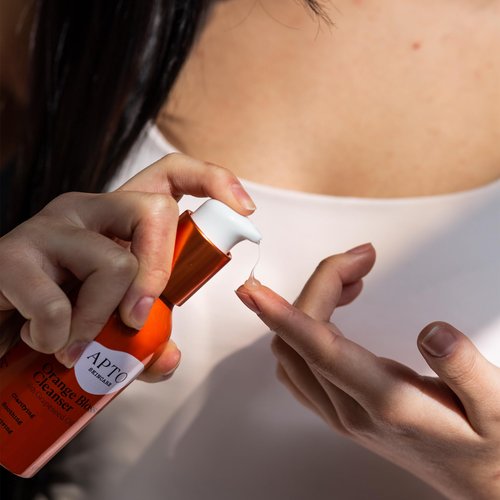 APTO Skincare Orange Blossom Cleanser with Grapeseed Oil, Lightly Foaming Daily Face Wash, 4 fl. oz.