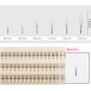 Scala 90 pieces 8-14mm C Curl 3 Root Thickness 0.07mm Individual Lashes Black False Eyelash Natural Soft Long Cluster Extension Makeup Beauty Health Makeup Fake Eyelashes (12mm)