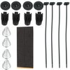 10" Universal Slim Fan Push Pull Electric Radiator 12V 80W High Performance Cooling Fan with Thermostat Wiring Switch Relay Mount Kit Black