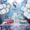 60 Pieces Winter Theme Balloons Set, Includes 50 Pieces Snowflakes Latex Balloons and 10 Pieces Snowflake Foil Balloons for Winter Theme Party Baby Shower Birthday Christmas Party Decoration