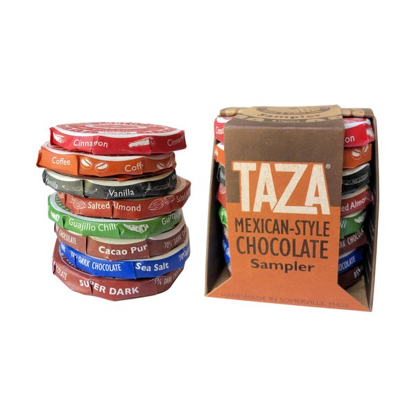 Taza Chocolate Organic Mexicano Disc Stone Ground, Variety Pack, 1.35 Ounce (8 Count), Vegan