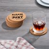 Thirstystone Just Pour 8-Pack Thick Natural Cork Coasters Manufactured in The USA Eco-Friendly Absorbent Durable