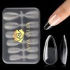 UNA GELLA Almond Nail Tips, 12 Sizes Gel X Nail Tips Almond Shape, 120Pcs Pre-file Soft Gel Nail Tips Clear Acrylic Fake Nails Full Cover Nail Tips for Nail Extension DIY Salon Long Lasting