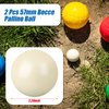 Deekin 2 Packs 57 mm Bocce Pallino for Bocce Ball Game, Bocce Ball, Bocce Pallino Balls Replacement (White)
