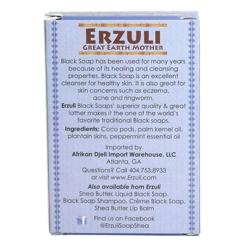 ERZULI BLACK SOAP BAR-PEPPERMINT
