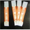 Self-Sealing Currency Straps - Pack of 100 Orange Bands for $50 Bills - Securely Organize and Transport Your Cash