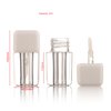 COSIDEA 25PCS Empty White Mini Square Lip Gloss Tubes 4ml 0.13 OZ lipgloss Tube with Wand Applicator for Lip oil tint bottles container