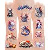 YanZonic 156Pcs Axolotl Temporary Tattoos kids - Cute Axolotl Tattoos Stickers Party Favors for Axolotl Birthday Party Decorations Supplies, Axolotl Gifts for Boys and Girls, 20 Sheets