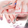 Cuticle Pusher Dual Sided - Sharp Edge Spoon Shaped Double Ended Cuticle Pusher Remover Cleaner Surgical Medical Grade Stainless Steel Manicure Pedicure Nail Art Care Tools 4 PC Set By Krisp