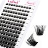 Lash Clusters DIY Eyelash Extensions 96 Clusters Lashes D Curl 0.07 Natural Individual Lash Extensions Mixed Tray False Eyelashes Soft & Strong Thin Band DIY at Home (F32-0.07D, 8-16mm)