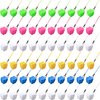 60 Pcs Plastic Tooth Savers Necklace Colorful Tooth Holders Tooth Necklaces Container for Kids Teeth Keepsake Theme Party Supplies Goodie Bag Fillers, 5 Colors