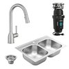 Moen Kitchen Sink Stainless Steel Basket Strainer with Drain Assembly, 3-1/2 Inch Sink Drain Stopper Plug, 22036