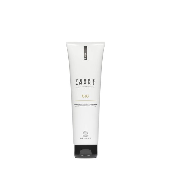 TERRE DE MARS Nourishing Shampoo, Certified Organic, Moisturizing and Repairing, Caffeine, Rosemary, and Aloe Vera. Made in France, Vegan and Cruelty Free (5.07 FL Oz)