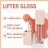 4 Pcs Hydrating Lip Gloss, REEF/AMBER/STONE/TOPAZ High Moisturizing Oil Tint with Hyaluronic Acid, High Shine for Plumper Looking Lips (#B)